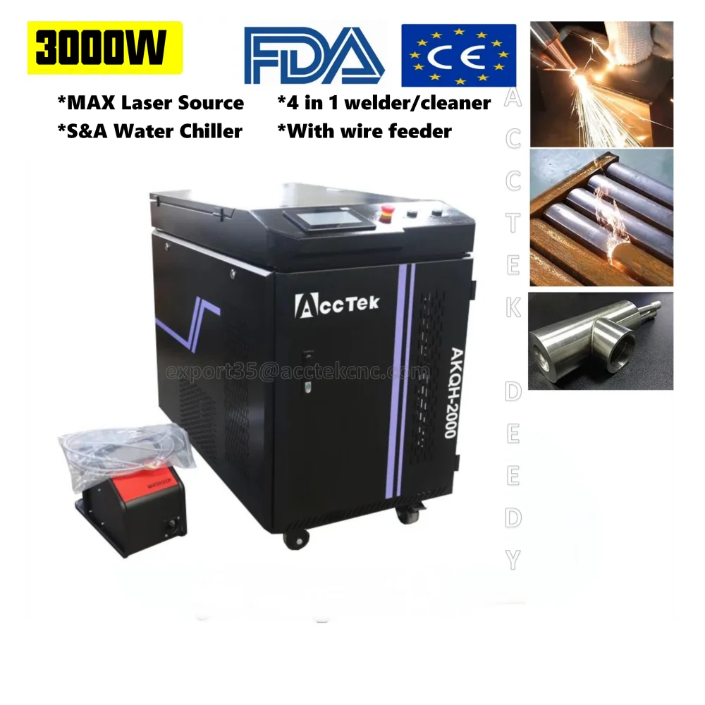 1000W 1500W 2000W 3000W Handheld Fiber Laser Welding Machine Welding Equipment  Laser Soldering With Auto Wire Feeder