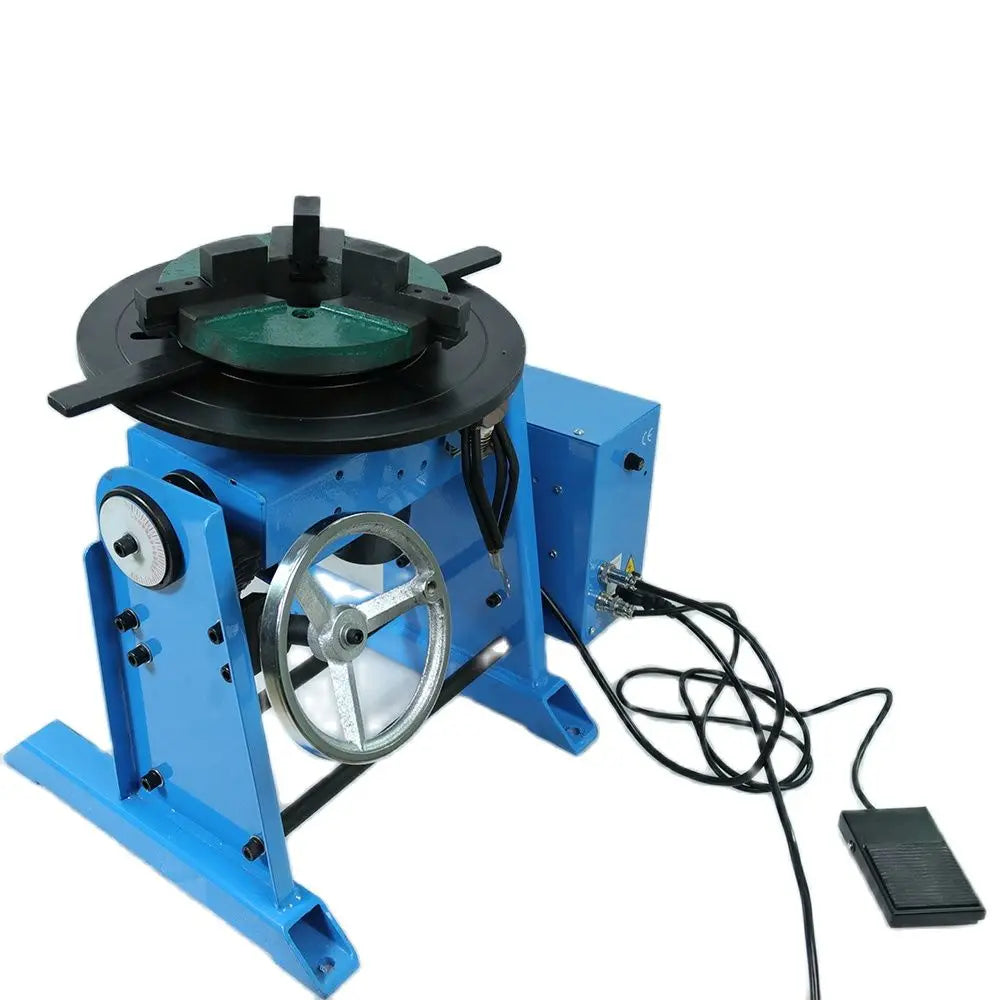 100KG Heavy Duty Rotary Welding Positioner Turntable HD-100 Welding Table Rotator Weld Positioning Equipment with WP400 Chuck