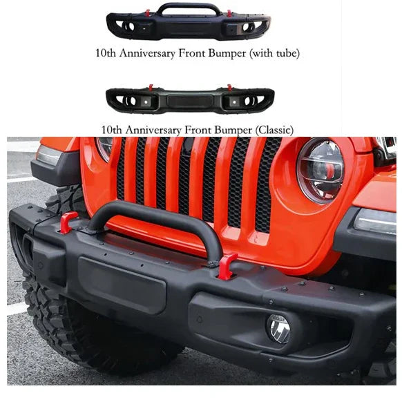 10th Anniversary Front Bumper with Fog lights for Jeep Wrangler Rubicon JT JL 2018+