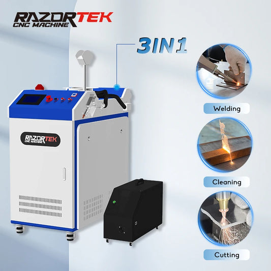 1200w/1500w/2000w/3000w Hand-Held Fiber Laser Welding Machine Water-Cooled 3-in-1 Metal Welding Cleaning & Cutting Equipment