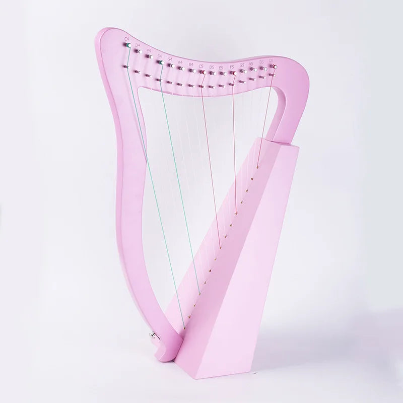 15 19 Strings Chromatic Lyre Portable Small Harp Wooden Lyres Piano with Accessories Beginner Stringed Instruments Nice Gifts