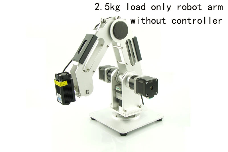 2.5/4Kg Load 3-Axis Stepping Robotic Arm industrial Mechanical Manipulator Robot for Robot Kit Compatible Metal Claw/Suction Cup