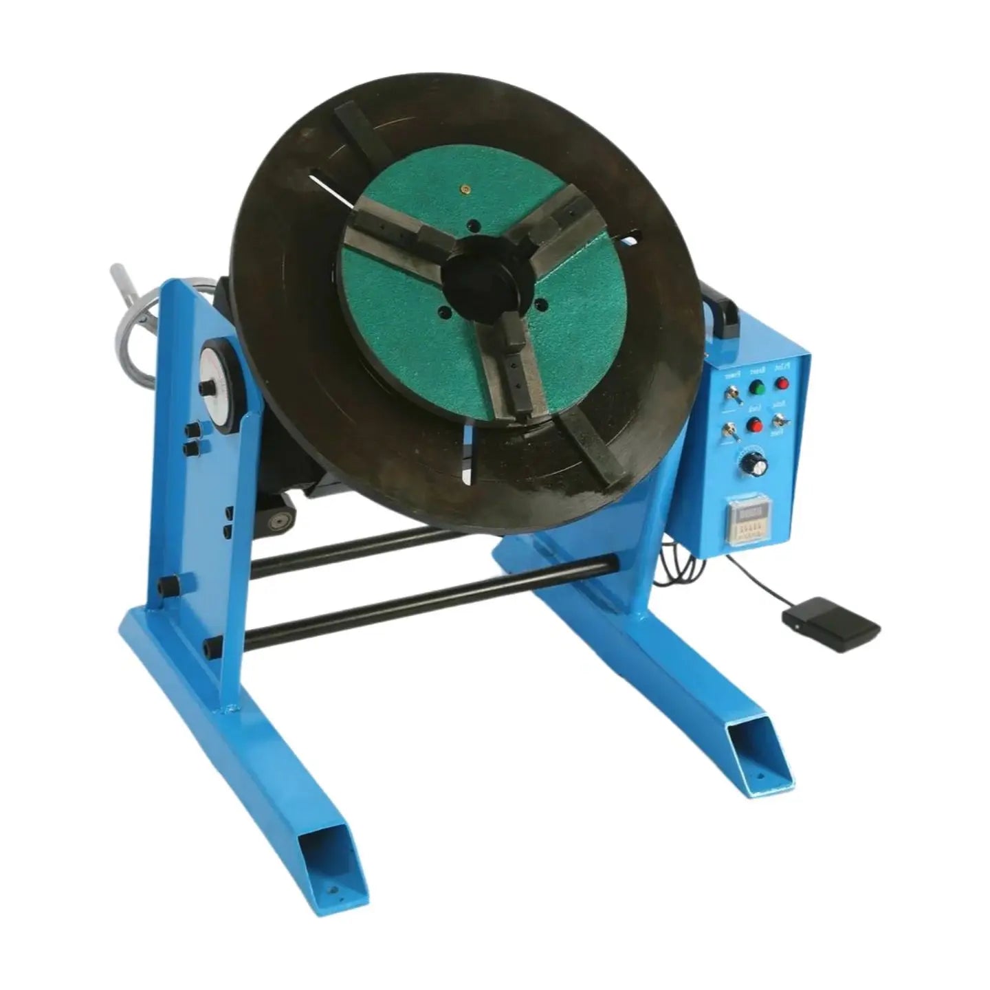 200KG Welding Positioner Heavy Duty Turntable Rotary Table Weld Positioning Equipment 45mm 75mm Central Hole with WP300 Chuck