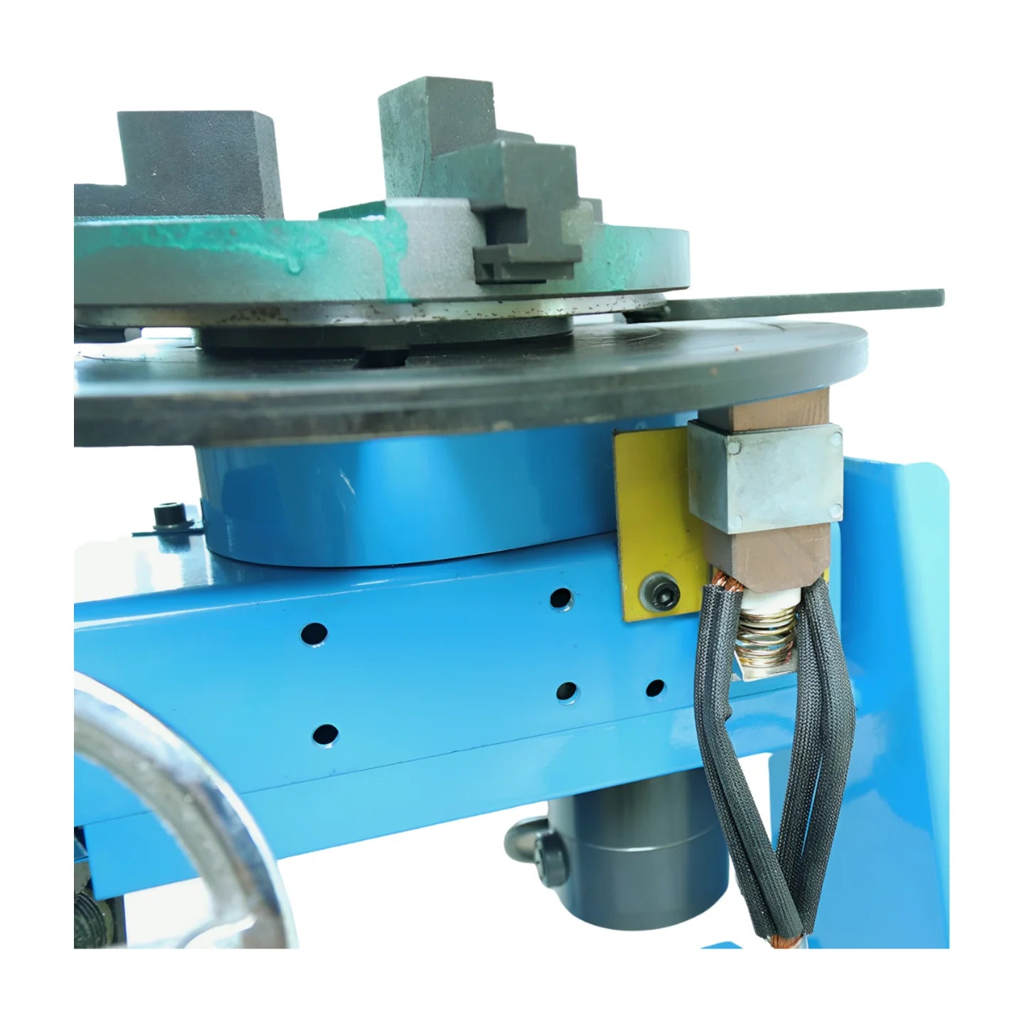 200KG Welding Positioner Heavy Duty Turntable Rotary Table Weld Positioning Equipment 45mm 75mm Central Hole with WP300 Chuck