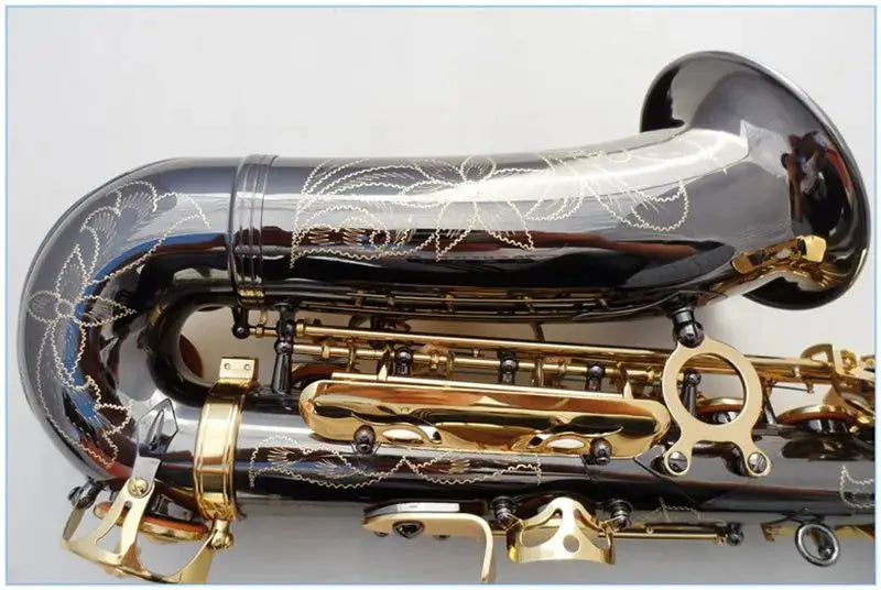 2020 Best quality Alto saxophone black nickel Gold E-Flat music brass case . Reed. Mouthpiece Free shipping