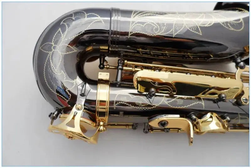 2020 Best quality Alto saxophone black nickel Gold E-Flat music brass case . Reed. Mouthpiece Free shipping