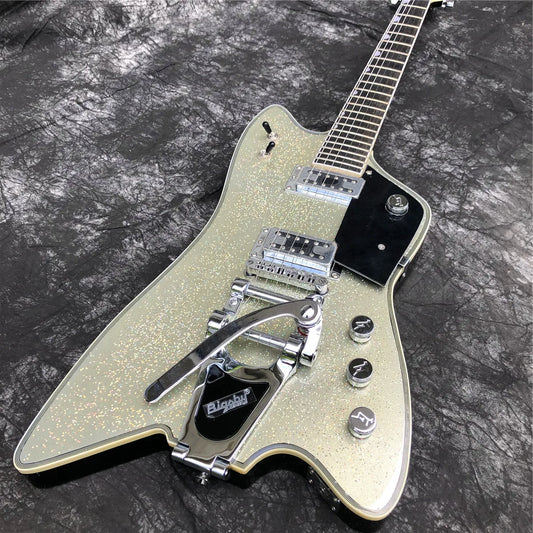 2021 Top Quatliy Billy Bo Model Sparkling Silver Electric Guitar New Arrival G Solid Wood Guitarra