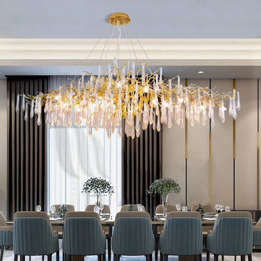 2021NEWPost modern luxury crystal chandelier northern Europe simple living room dining room lamp Club Villa lobby project lamps