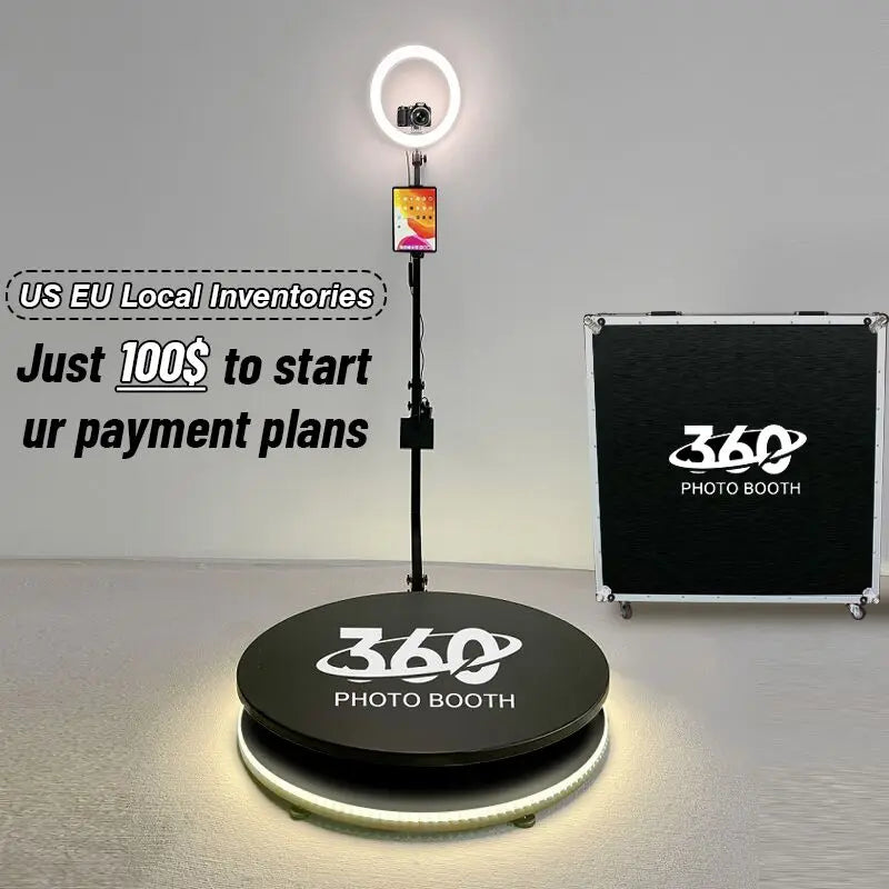 2023 New Adjustable 360 Photo Booth Photobooth 360 Video Photo Booth Ratotaing Automatic 360 Photo Booth