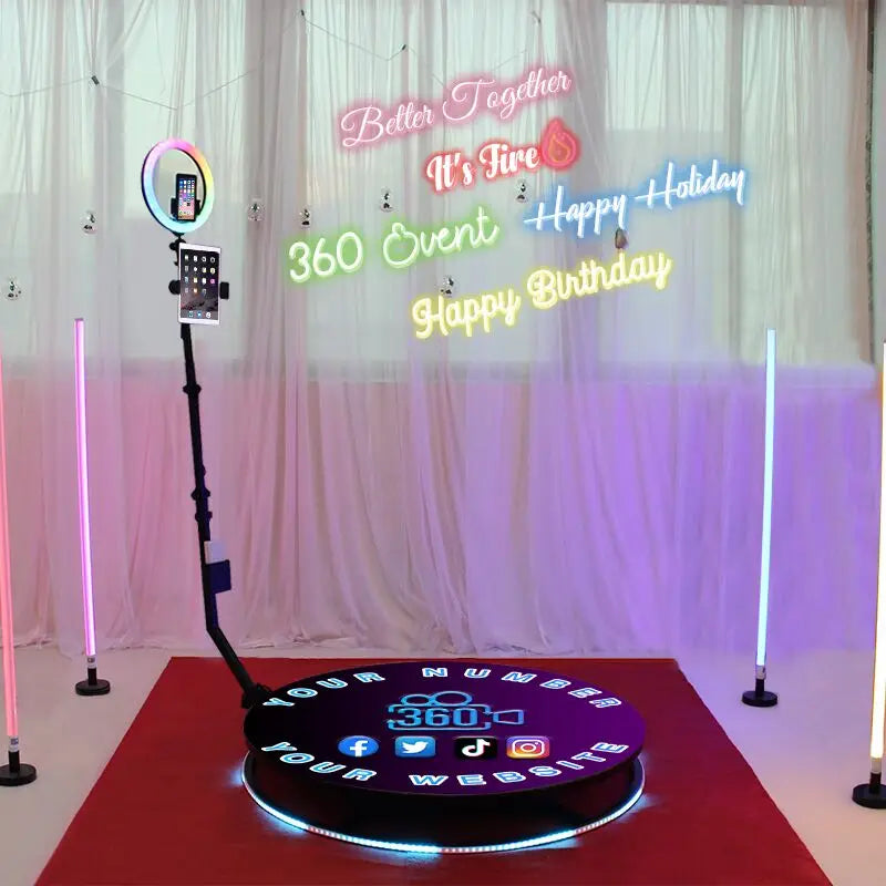 2023 New Adjustable 360 Photo Booth Photobooth 360 Video Photo Booth Ratotaing Automatic 360 Photo Booth