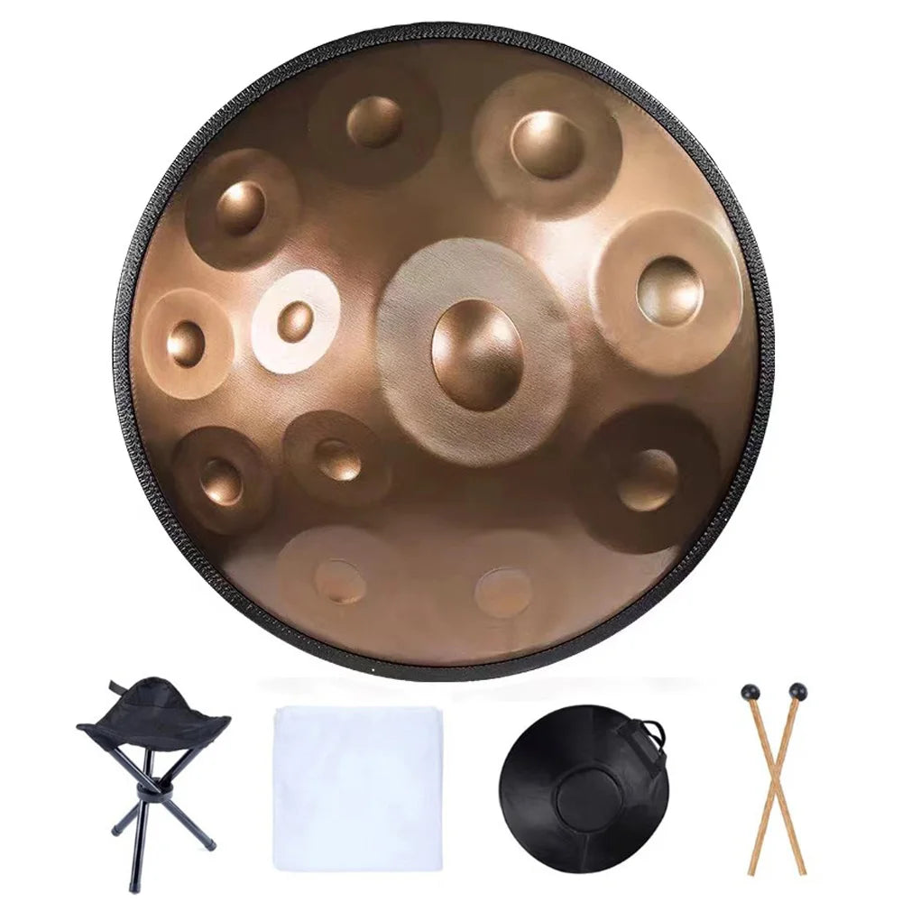 Electronic musical instruments 22 Inch Handpan 9 10 12 14 Notes Glucophone Steel Tongue Drum 440 HZ 432 HZ Handpan Yoga Meditation Percussion Instruments