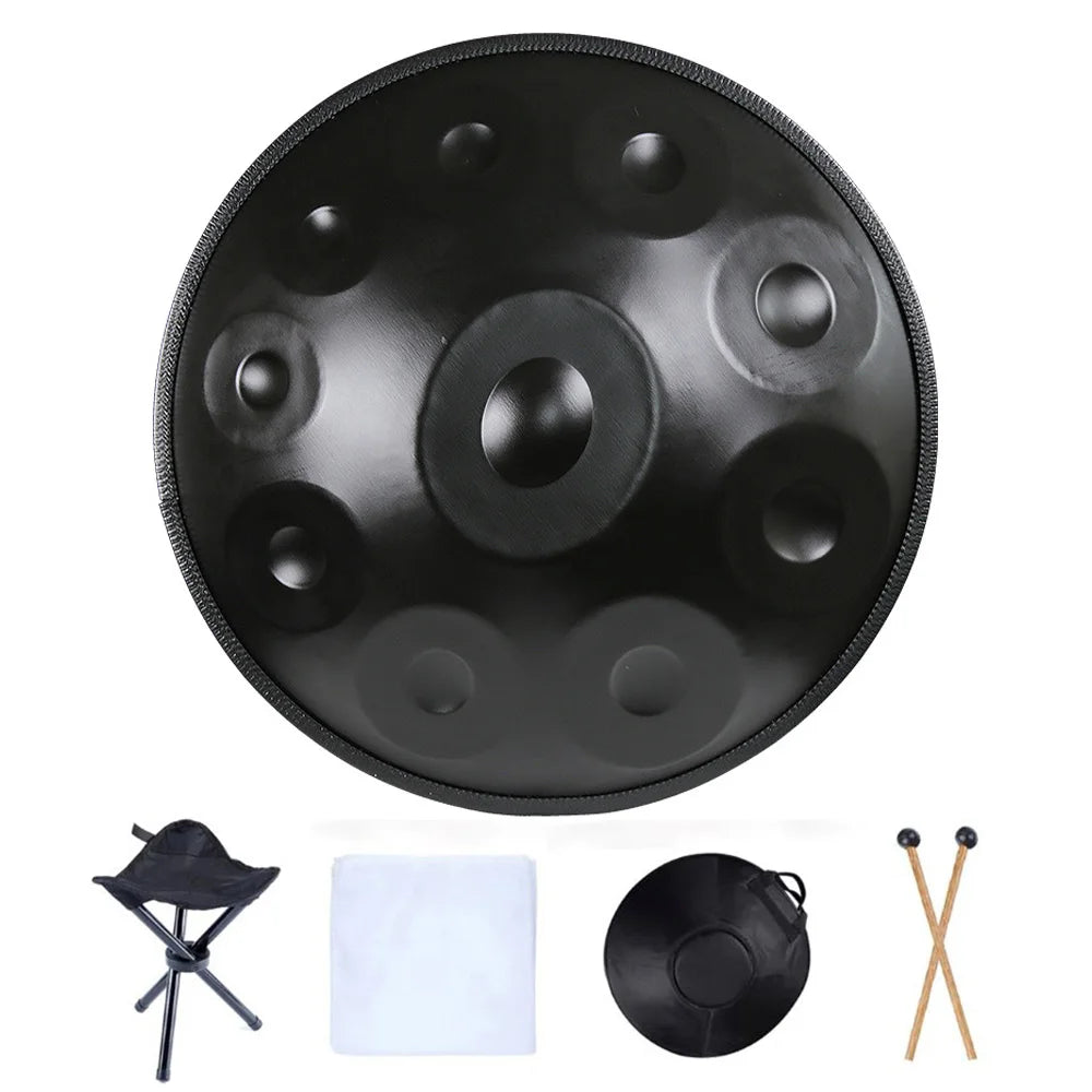 Electronic musical instruments 22 Inch Handpan 9 10 12 14 Notes Glucophone Steel Tongue Drum 440 HZ 432 HZ Handpan Yoga Meditation Percussion Instruments