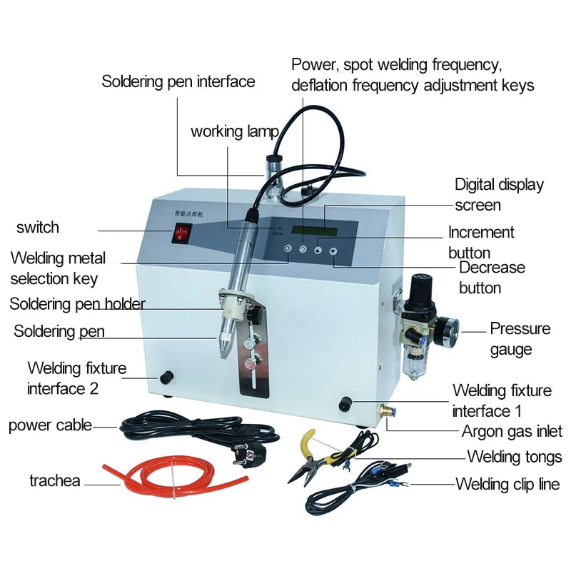 220v 110v High Power Desktop Spot Welding Machine Mini Dental Dental Spot Welding Equipment Smart Jewelry Processing Tools