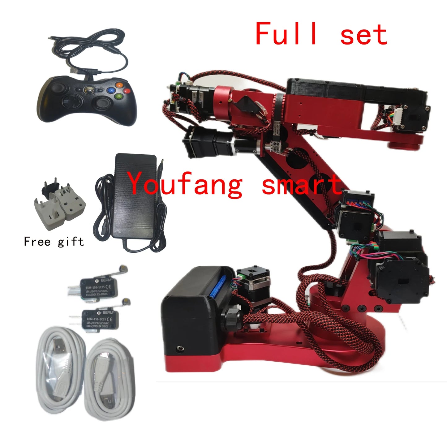 2KG Load 6 DOF Robotic Arm Industrial Desktop Mechanical Arm for AI Project Training to Motor Controller AR4 ROS Open Source Kit