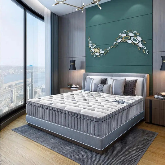 36cm 5 star level luxury hotel latex spring mattress king size