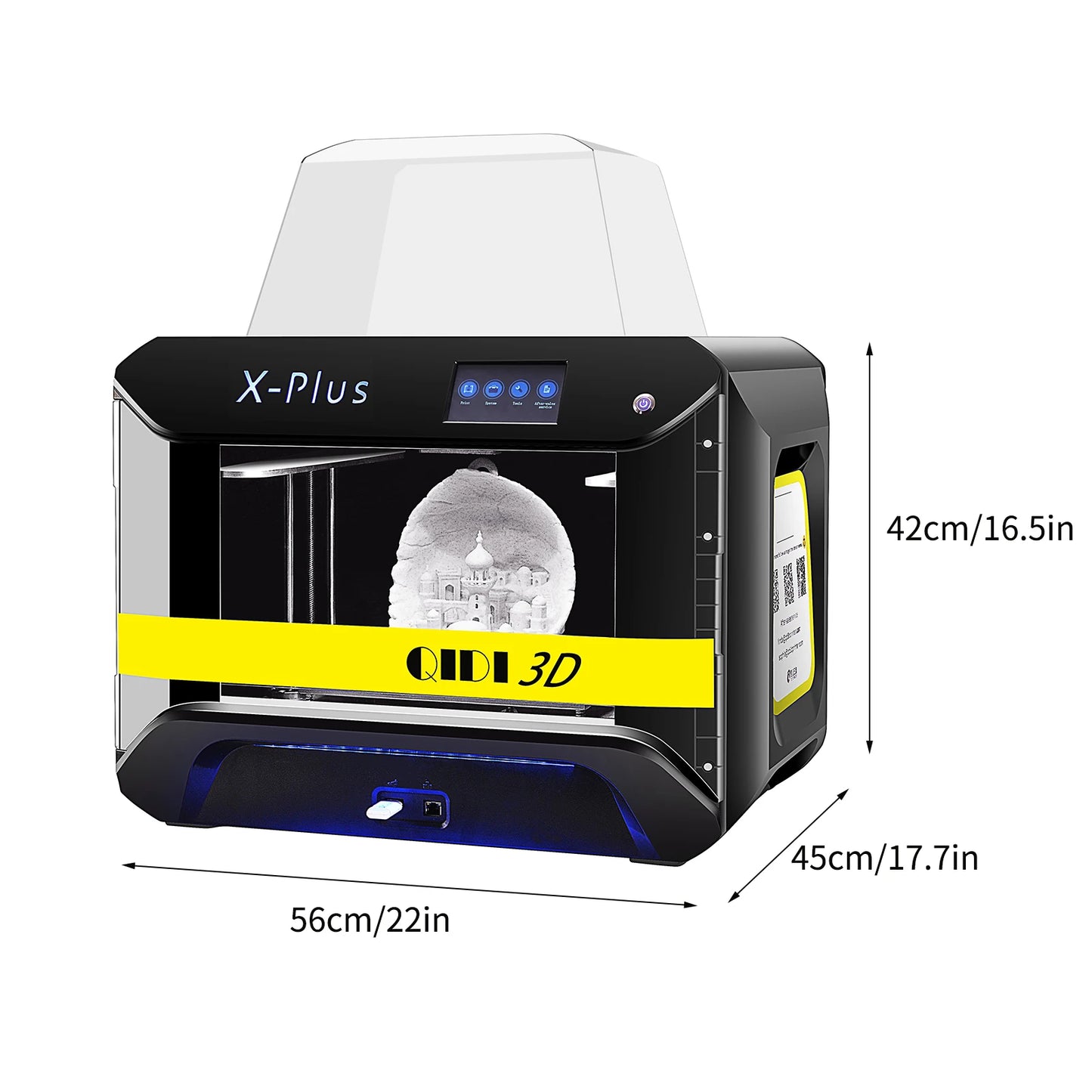 3D Printer Industrial Grade with 4.3In Color Touchscreen Support Resume Printing Quick Leveling WiFi Function Air Purification