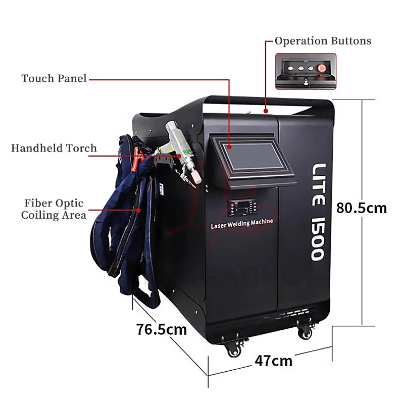 4 in 1 Handheld Fiber Laser Cleaning Welding Machine Laser Cutting Descaling Equipment 1500W 2000W 3000W Portable CNC Welder