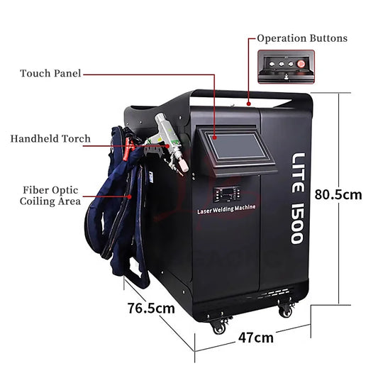 4 in 1 Handheld Fiber Laser Cleaning Welding Machine Laser Cutting Descaling Equipment 1500W 2000W 3000W Portable CNC Welder