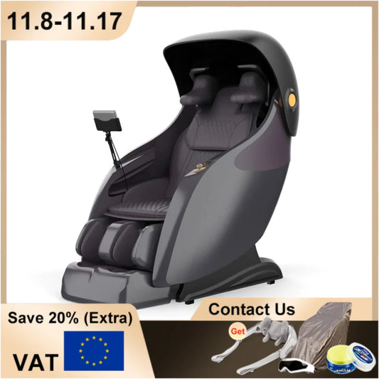 4D+ SL-Track Massage Chair with Thorough Shoulder Massage, Muscle Tension Detection Smart Voice Control Professional Full Body