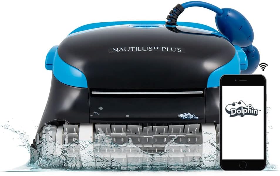 Dolphin Nautilus CC Supreme Wi-Fi Robotic Pool Vacuum Cleaner up to 50 FT - Waterline Scrubber Brush