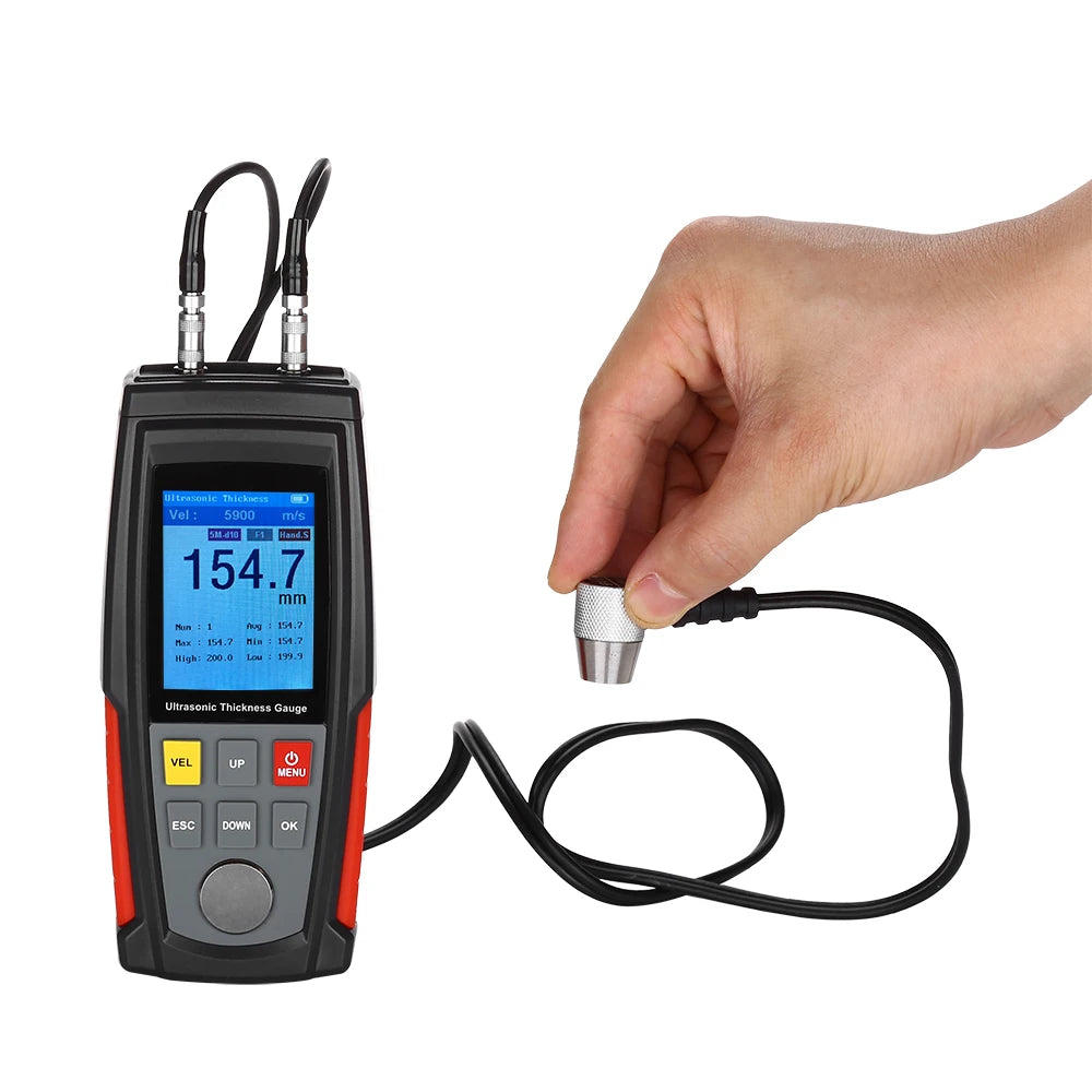 5PCS WINTACT Ultrasonic Thickness Gauge WT100A High Precision Tester Width Measuring Instruments LCD Display Thickness Gauge
