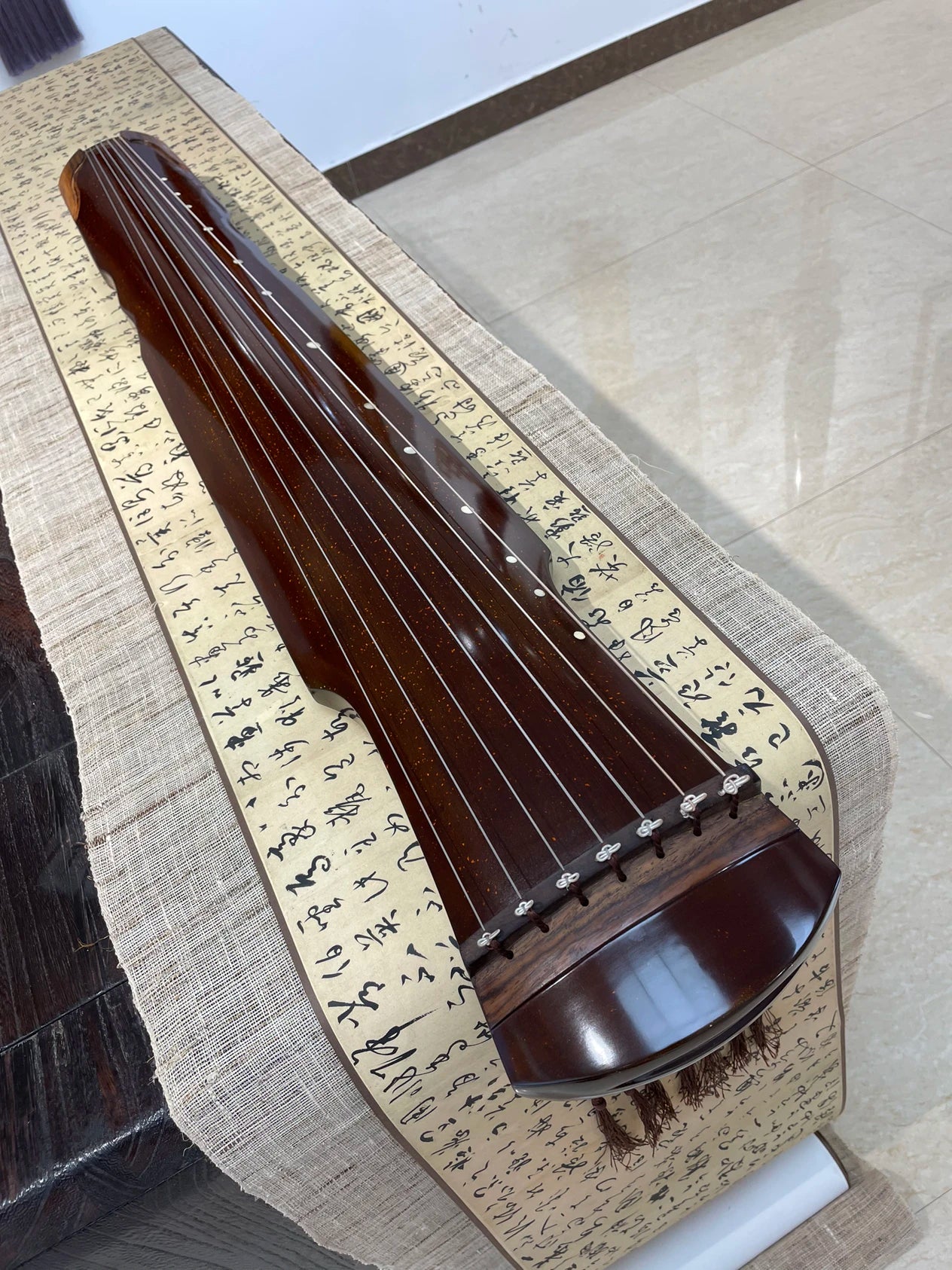 7 Strings 98CM tall mini Guqin Chinese Lyre Ancient China shorty Zither Gu Qin Musical Instruments Free Shipping with case