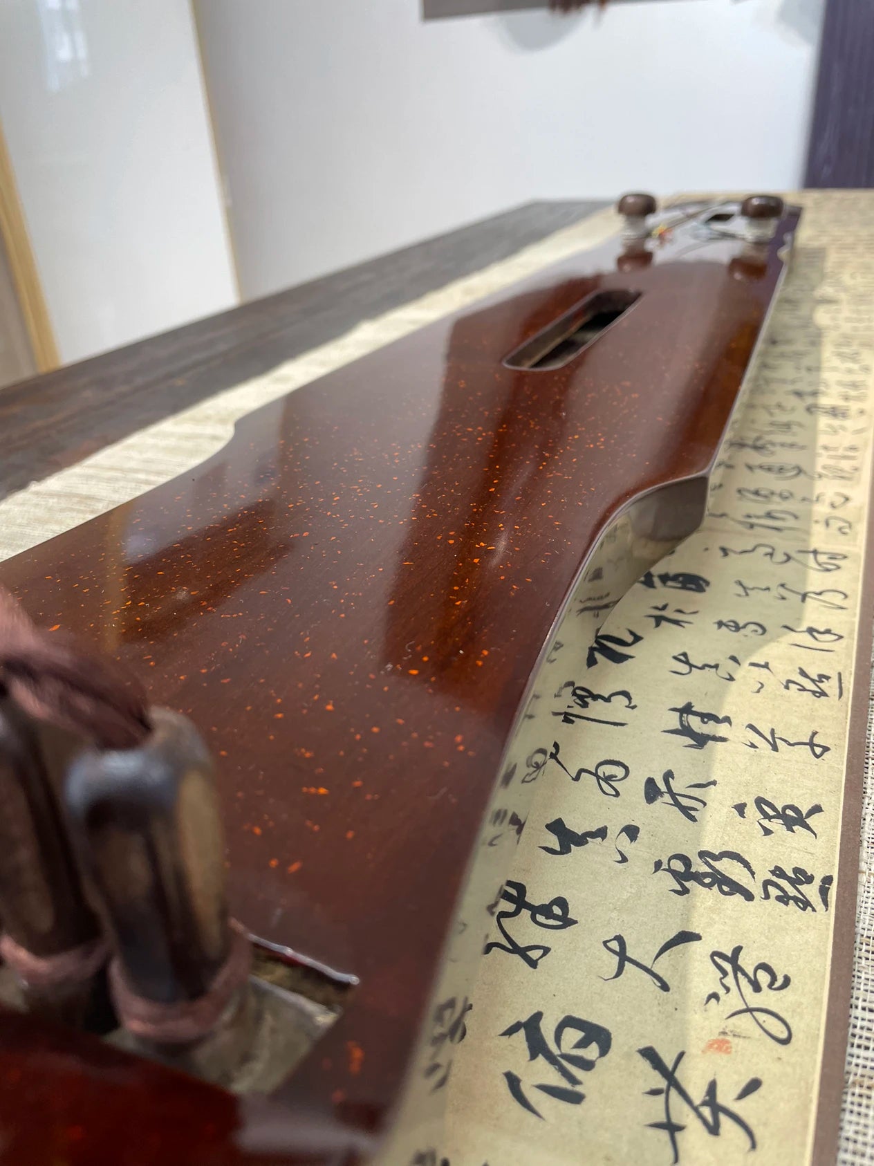 7 Strings 98CM tall mini Guqin Chinese Lyre Ancient China shorty Zither Gu Qin Musical Instruments Free Shipping with case