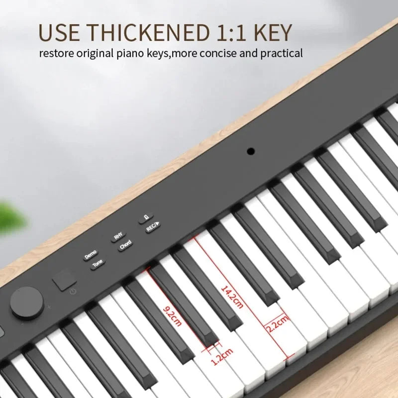 88 Key Portable Folding Electronic Keyboard with Lamp Electronic Organ Professional Adult Electronic Piano Instrument Christmas