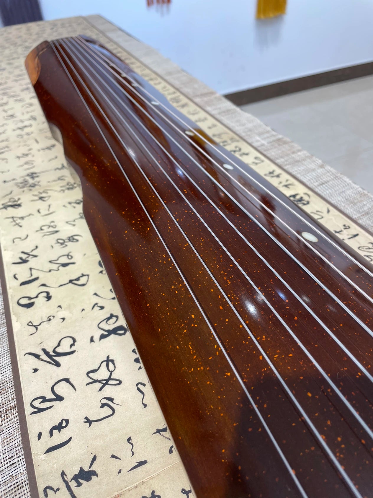 98cm mini guqin fu xi shorty Lyre 7 Strings Ancient Chinese Zither Musical Instruments zither and Case solid AAA fir wood Guqin