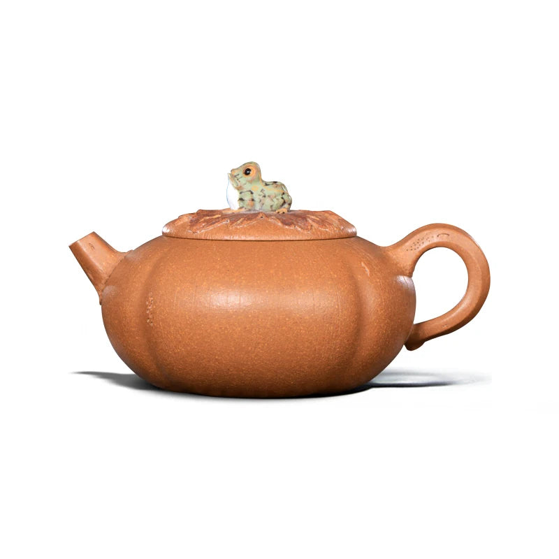 |A mud purple sand teapot masters Chen craftsmen frog pot set tea service pure handmade clay teapot