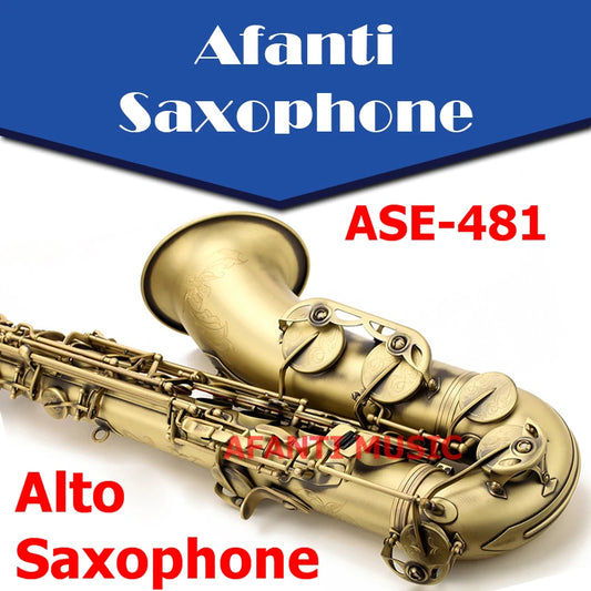 Afanti Music Eb tone / Brass body / Gilding Alto Saxophone (ASE-481)