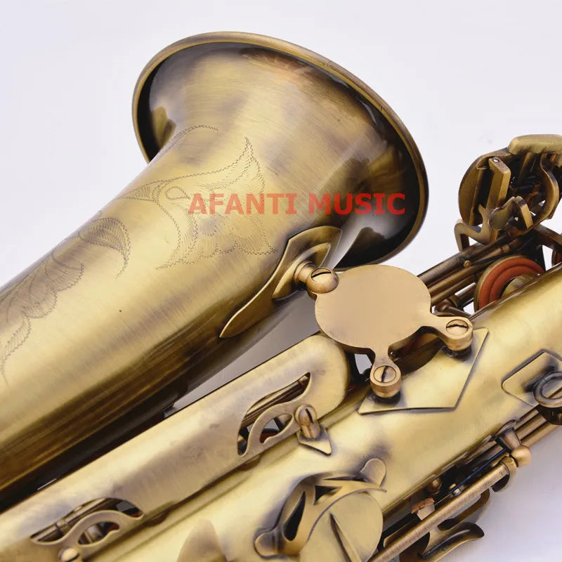 Afanti Music Eb tone / Brass body / bronze Alto Saxophone (ASE-156)