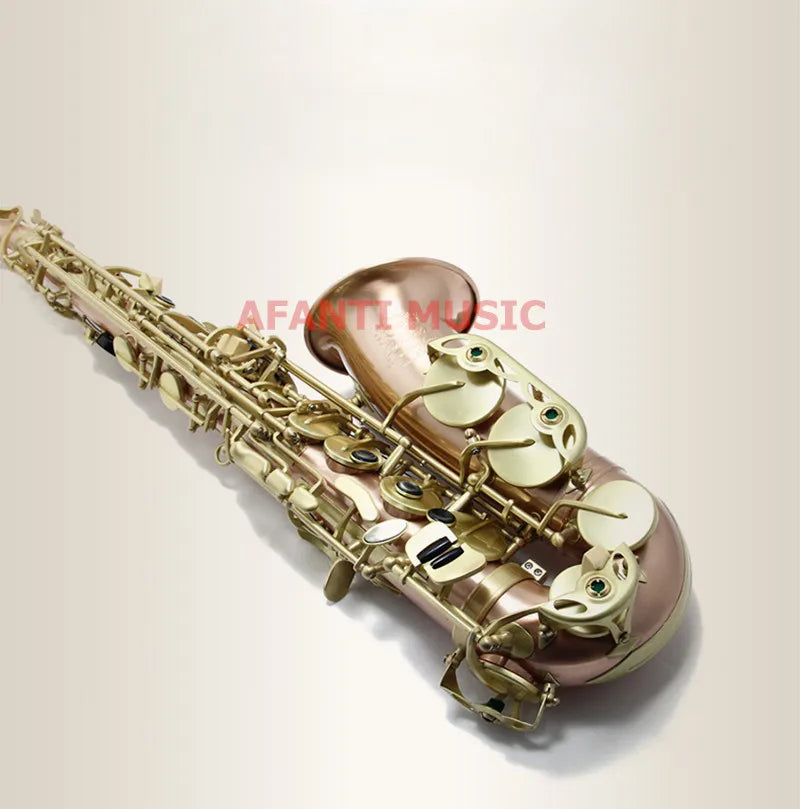 Afanti Music Eb tone / Phosphor Bronze Copper / Gold finish Alto Saxophone (ASE-327)