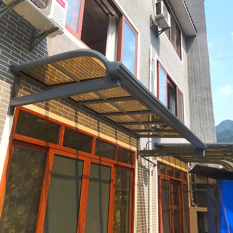 Aluminum Alloy Canopy Outdoor Rain Proof Balcony Household Villa Door Head Courtyard Eaves Sunshine Shed Window Rain Curtain