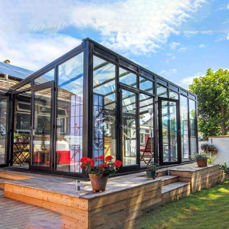 Aluminum Glass Customized Winter Garden Sunroom Greenhouse Energy saving aluminum sunroom glass houses