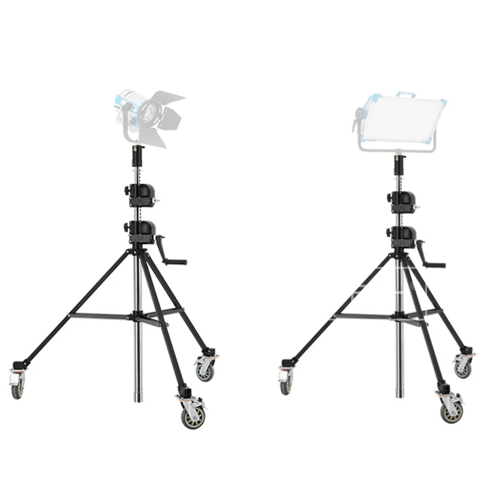 Alumotech Load 40KG Heavy Lifting Tripod Stand With Wheels For Professional Photography Film Studio Equipment.