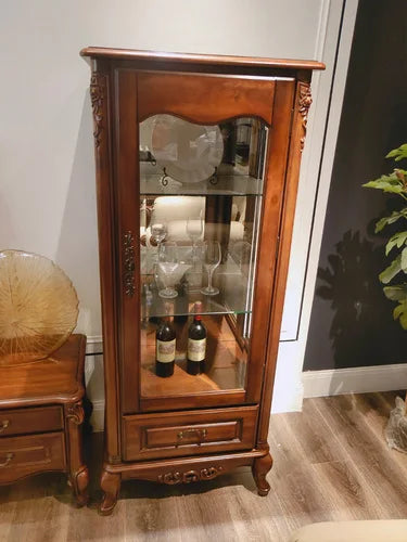 American style wine cabinet, wall decoration cabinet, solid wood living room, dining cabinet, European style display cabinet