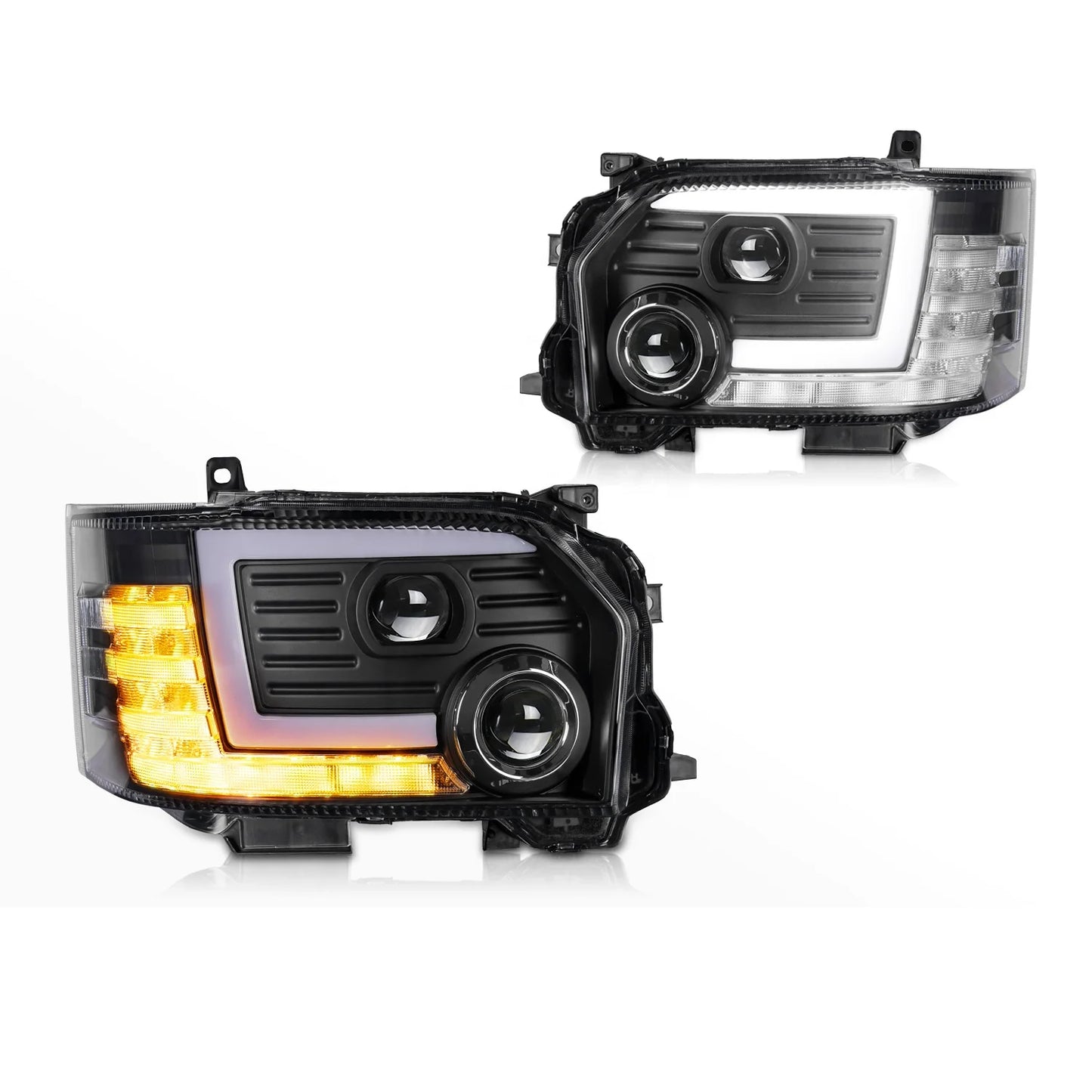 Archaic Led headlights For  hiace 200 SERIES 2004-2019 with dynamic running and Turn Signal Lamp