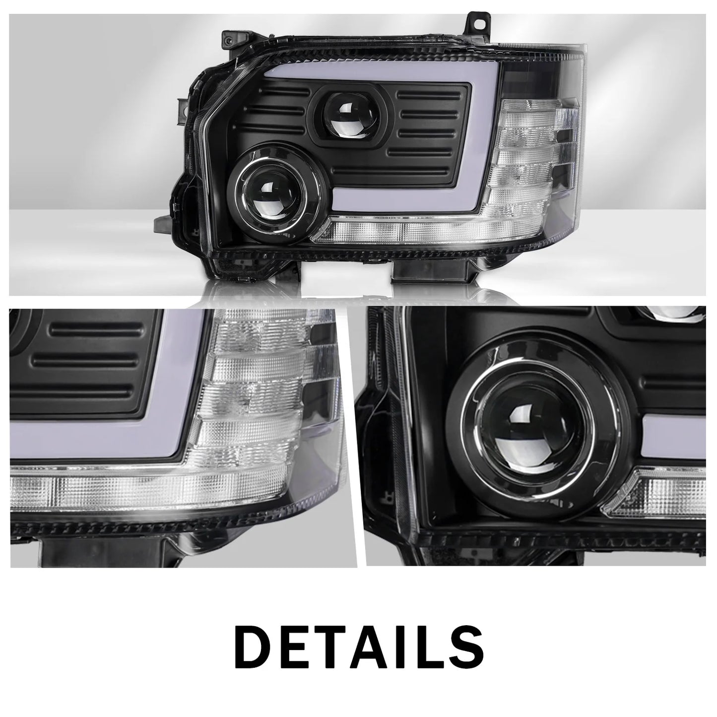 Archaic Led headlights For  hiace 200 SERIES 2004-2019 with dynamic running and Turn Signal Lamp