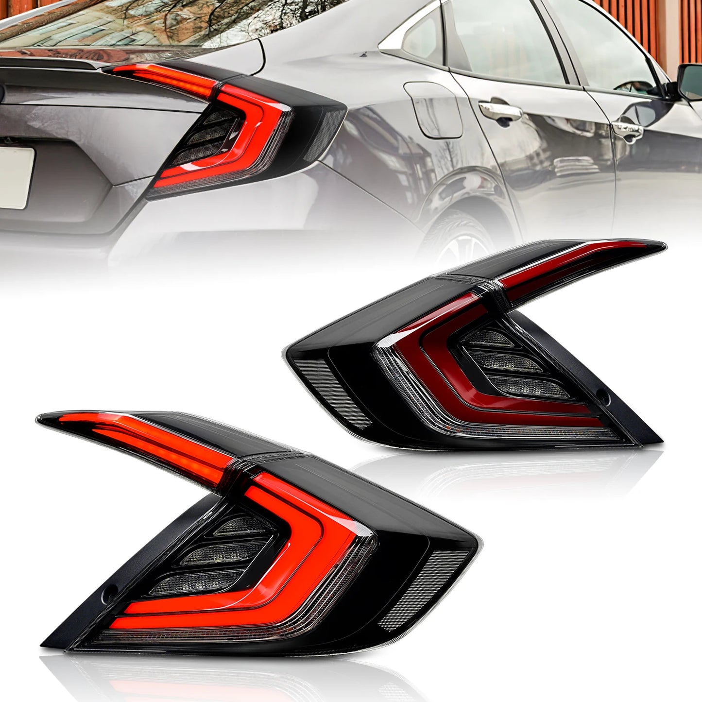 Archaic Tail Lights für  10th Gen 2016-2020 Sedan Full LED Tail Lamp mit Sequential Turn Signal Parking Light