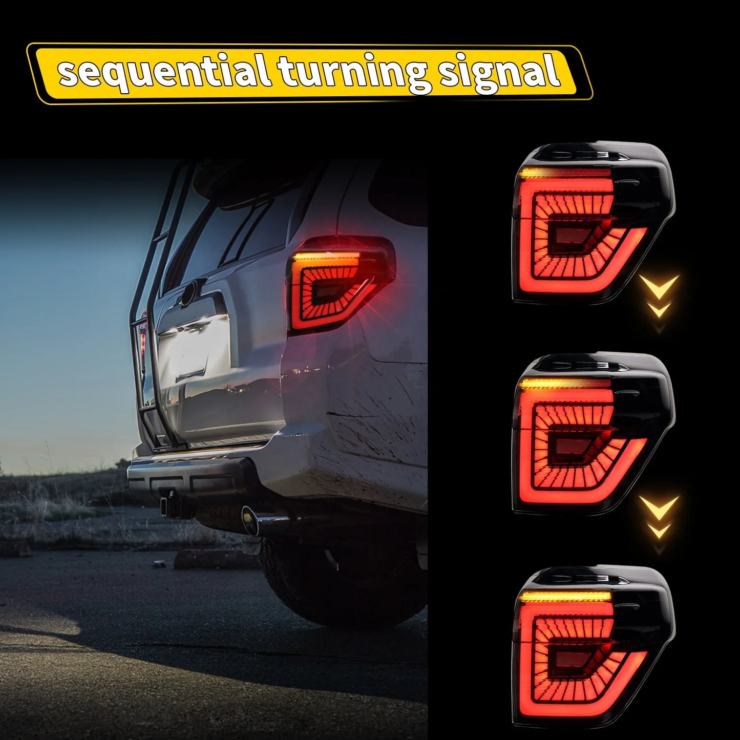 Archaic car lamp 2014-2021 Taillight For  4runner tail lights with sequentital turning signal For 4Runner rear light