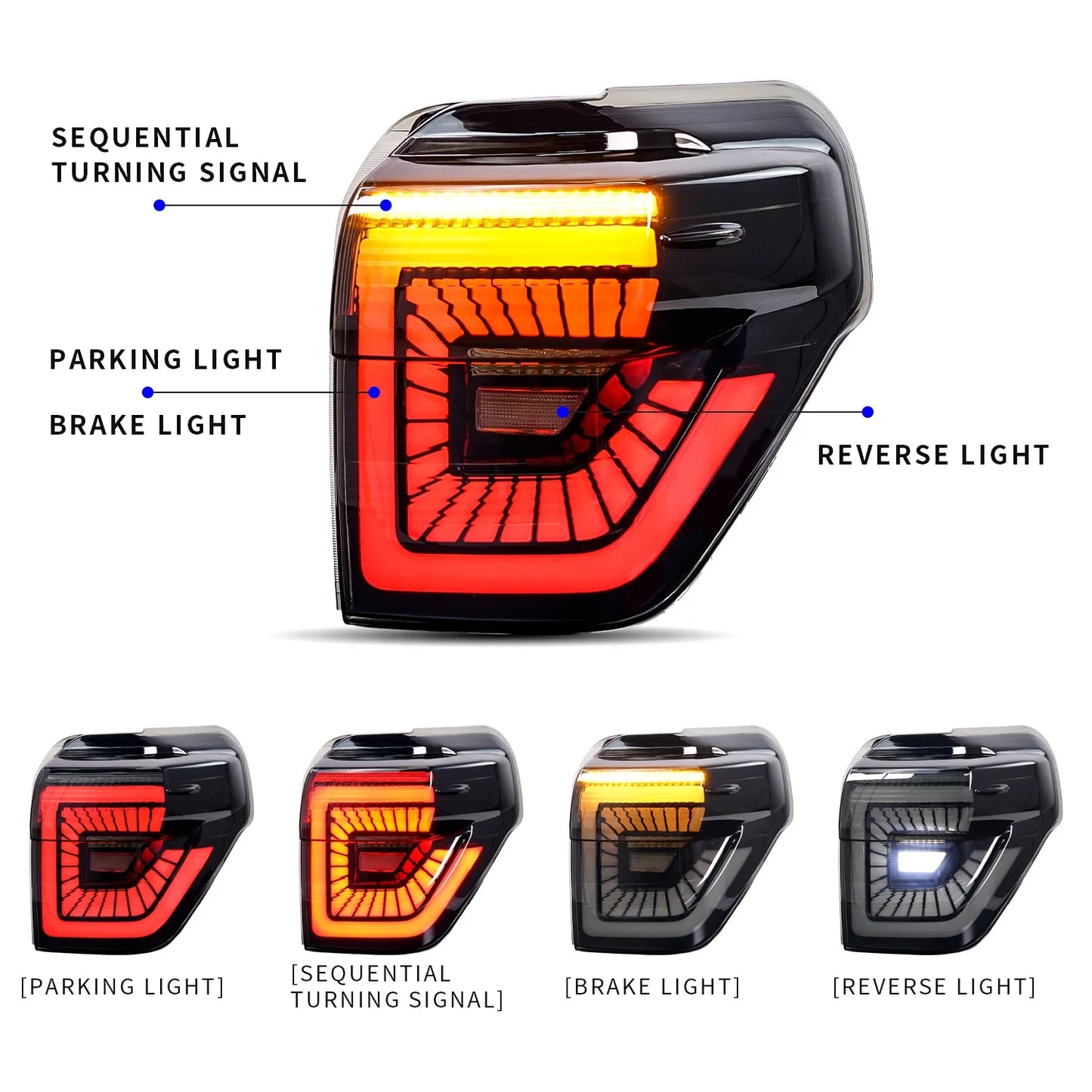 Archaic car lamp 2014-2021 Taillight For  4runner tail lights with sequentital turning signal For 4Runner rear light