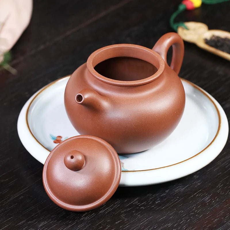 Authentic Yixing Zisha Pot, A Handmade HigH-end Tea Set, With Clear Bottom Groove And Shouzhen Duoqiu Pot