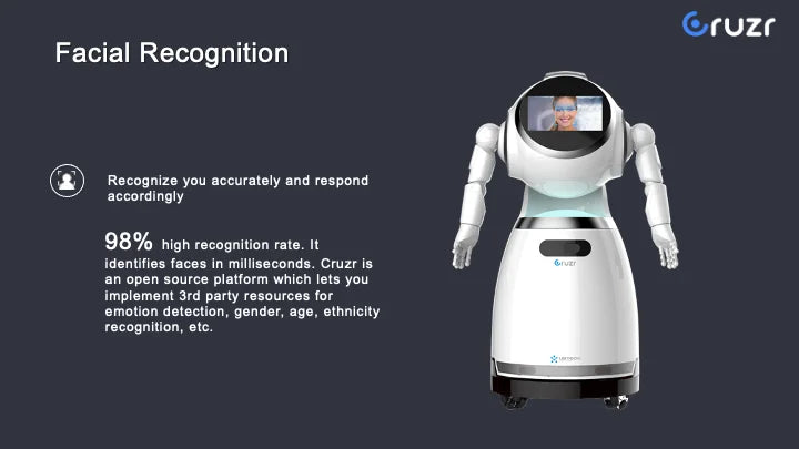 Auto Charge Intelligent robot consultant humanoid smart service reception  face recognition greeting