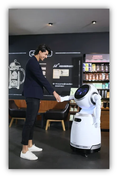 Auto Charge Intelligent robot consultant humanoid smart service reception  face recognition greeting