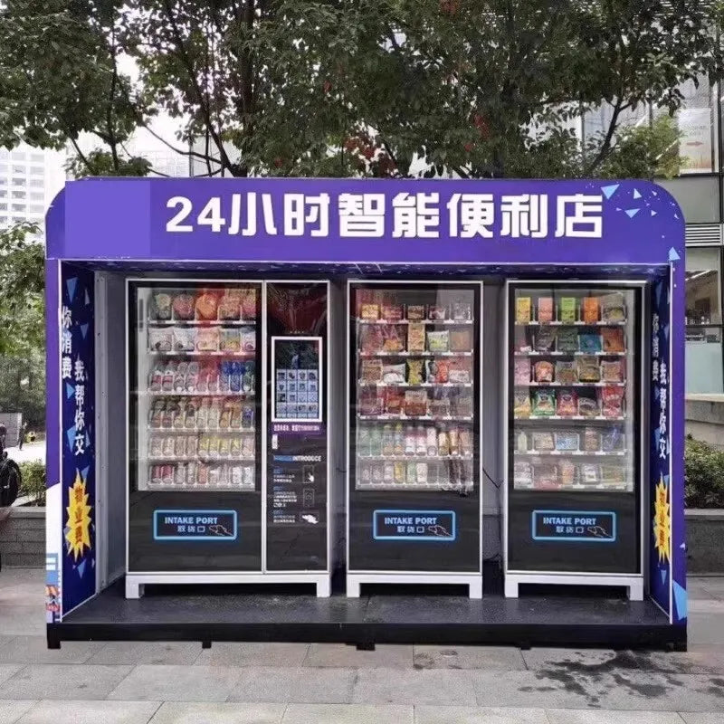 Automatic vending machine 24-hour unmanned sales scanning code self-service vending machine grid beverage snack vending machine