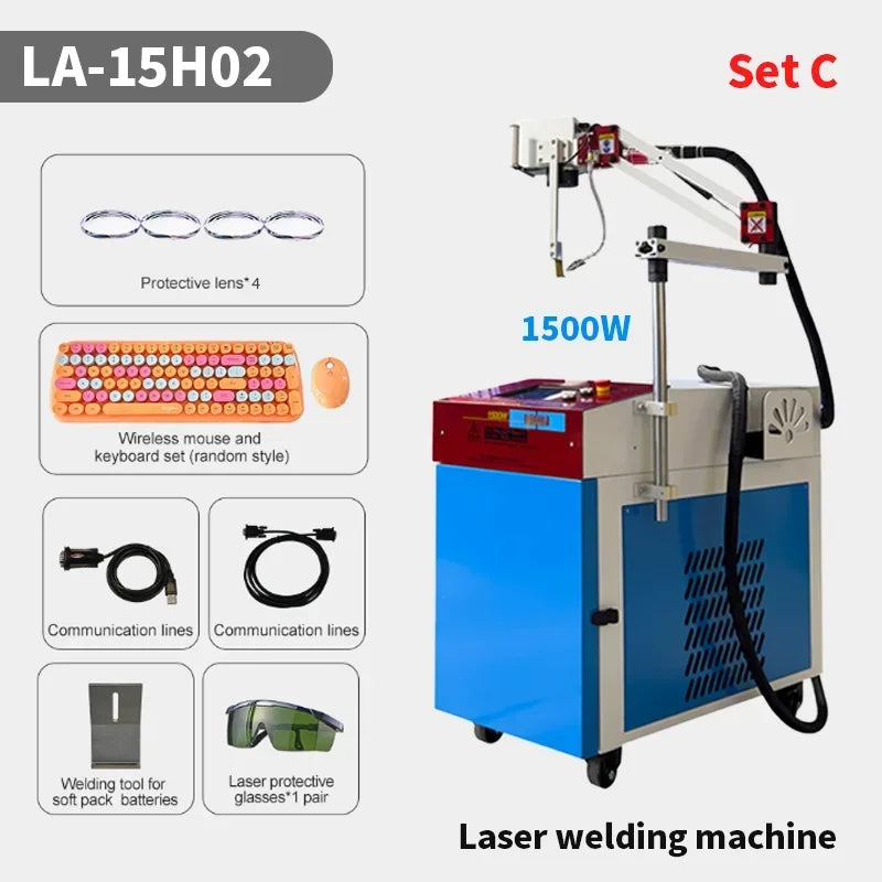 Automotive Lithium Battery Welding Laser Welder Machine Spot Soldering Handheld Cantilever Pressure Equipment 220V 1500W