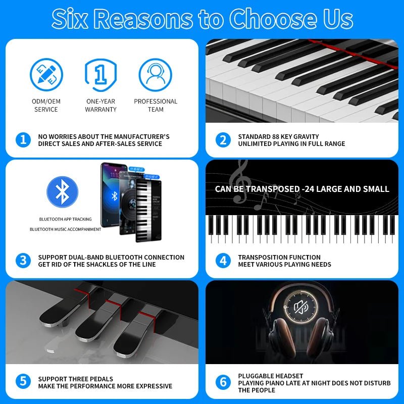 BLANTH electric piano 88 keys digital piano electronic piano keyboard musical instrument keyboard instruments