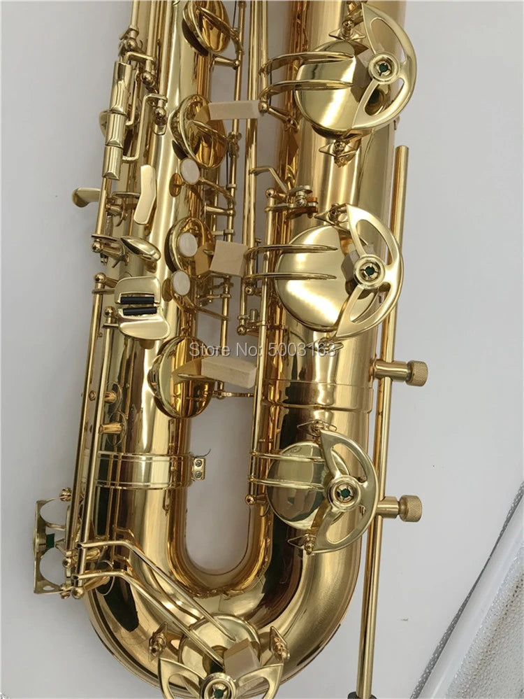 BULUKBrand Instrument Baritone Saxophone E Flat Gold Lacquer Surface Brass Tube High Quality SaxWith Mouthpiece Canvas Case