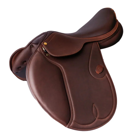 Botticelli English obstacle saddle Cowhide saddle Comfortable, safe and adjustable horse riding saddle Equestrian equipment